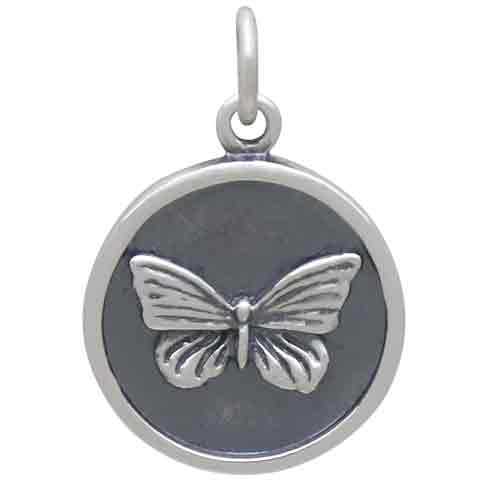 Sterling Silver Butterfly Charm in a Frame