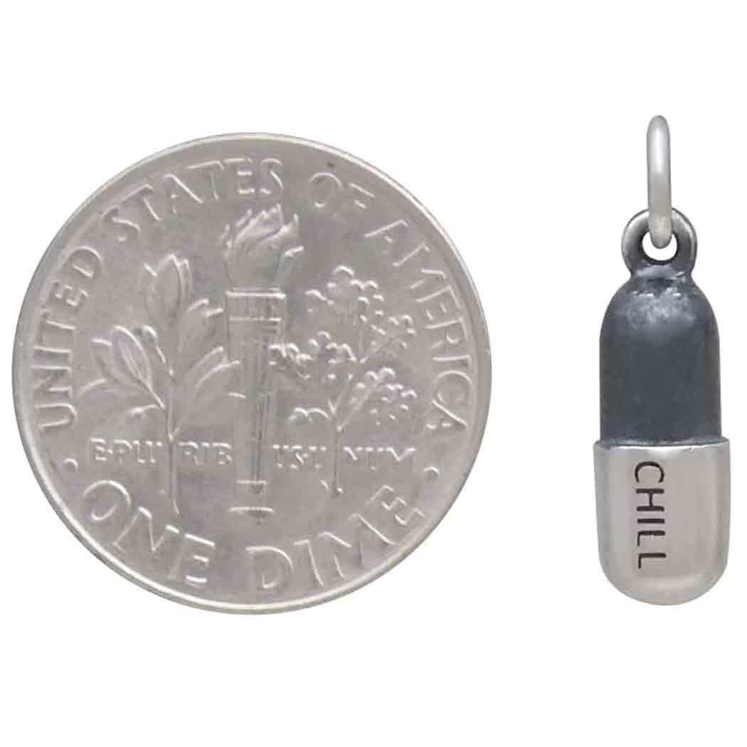 Sterling Silver Chill Pill Charm