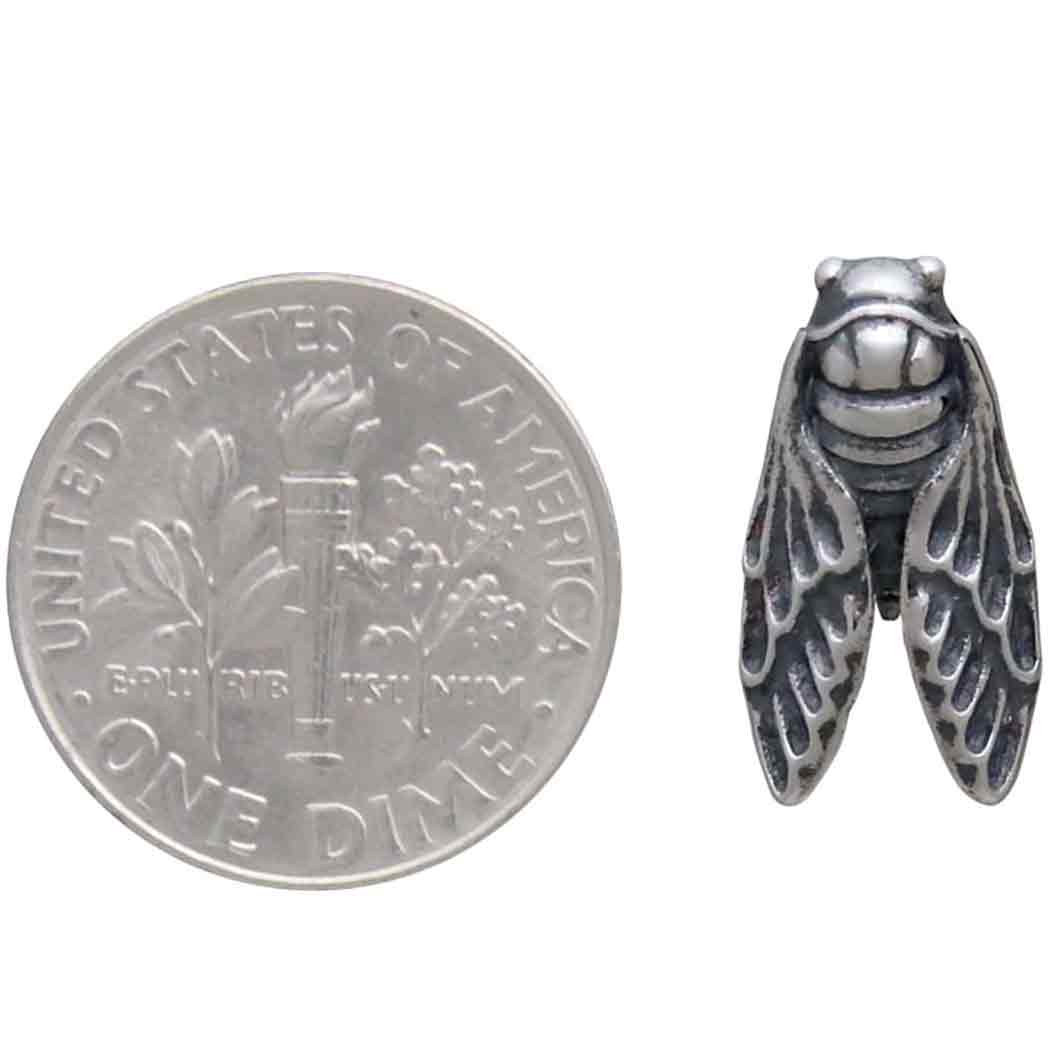 Sterling Silver Cicada Post Earrings - Poppies Jewelry