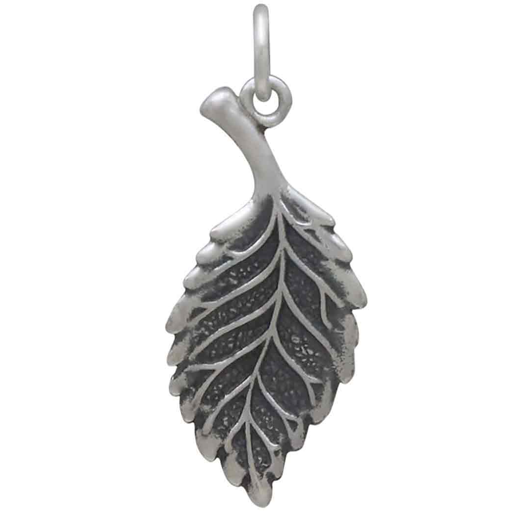 Sterling Silver Curly Leaf Charm