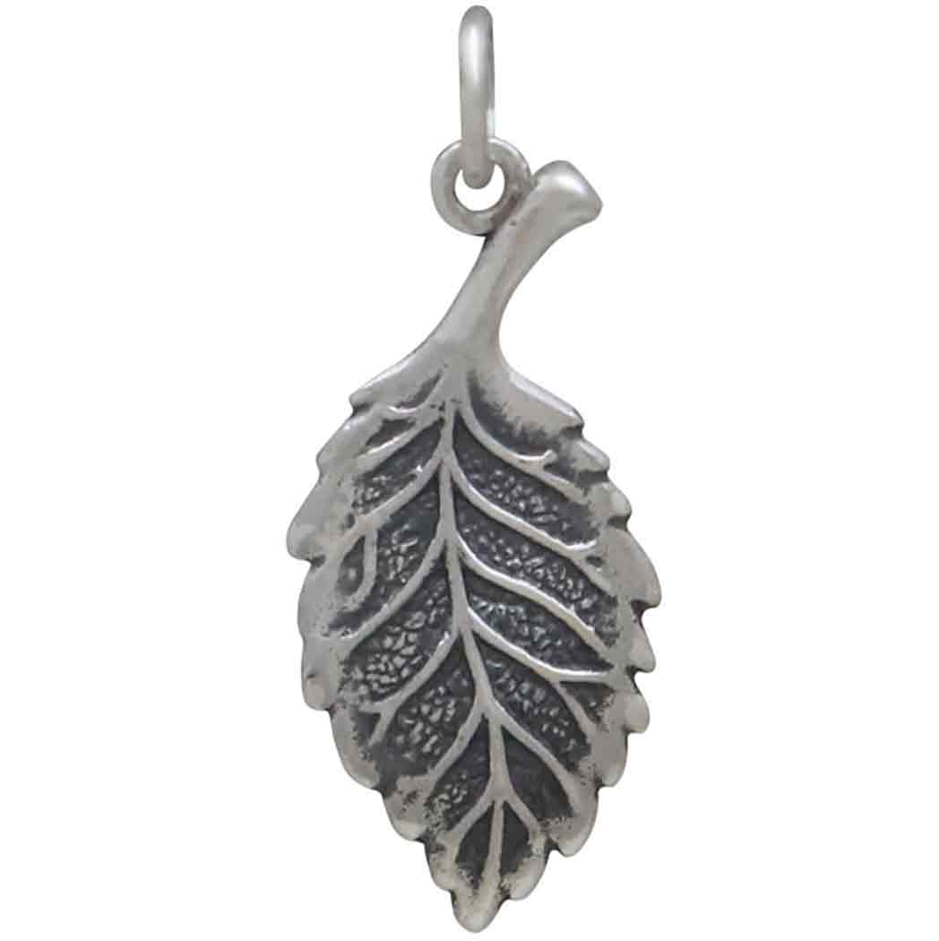 Sterling Silver Curly Leaf Charm