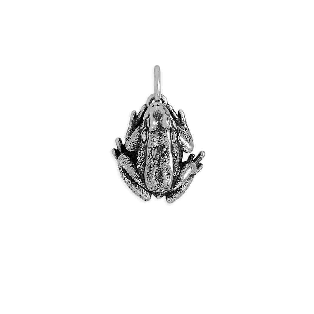 Sterling Silver Dimensional Frog Charm