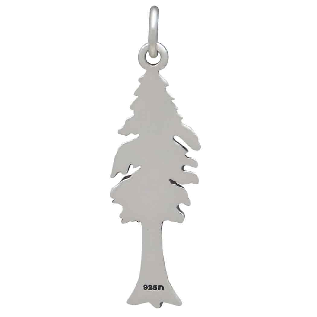 Sterling Silver Dimensional Pine Tree Pendant