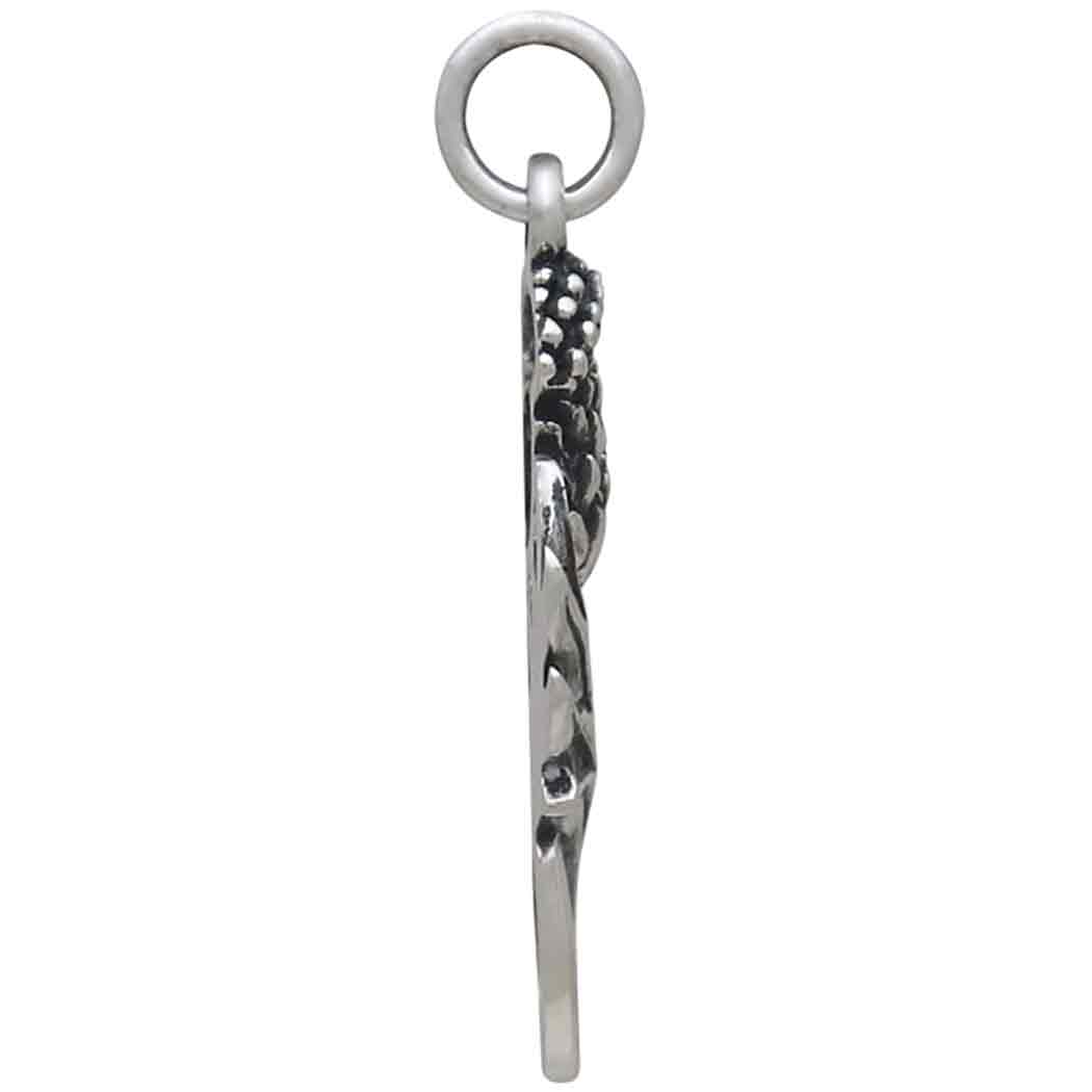 Sterling Silver Dimensional Thistle Charm