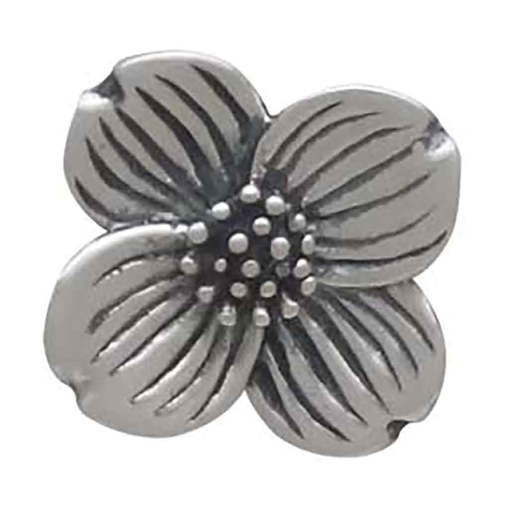 Sterling Silver Dogwood Flower Post Earrings - Poppies Jewelry