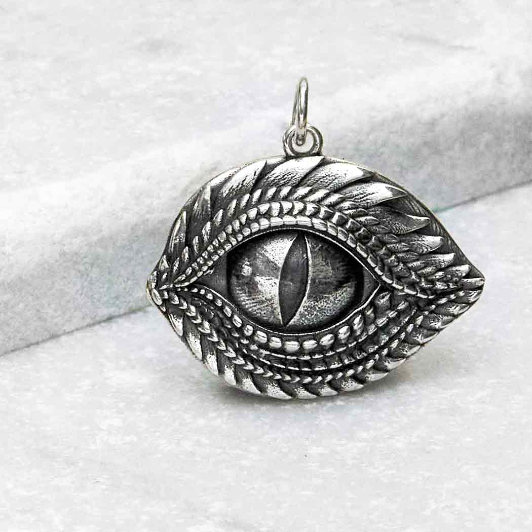 Sterling Silver Dragon Eye Pendant - Poppies Jewelry