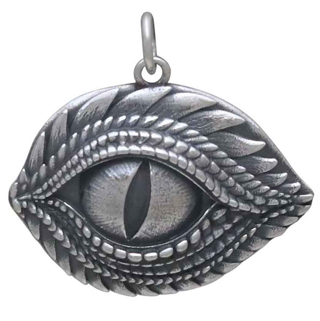 Sterling Silver Dragon Eye Pendant - Poppies Jewelry