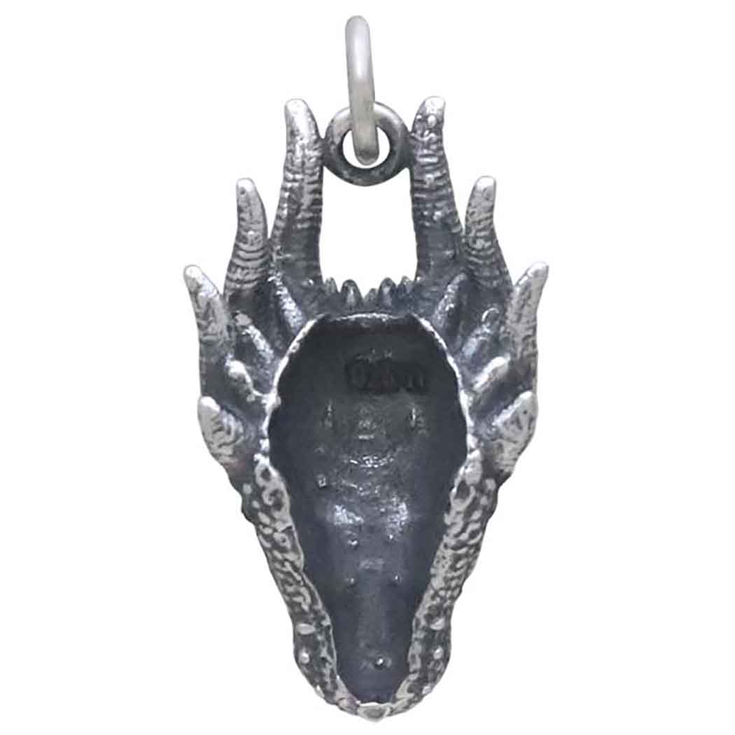 Sterling Silver Dragon Head Charm - Poppies Jewelry