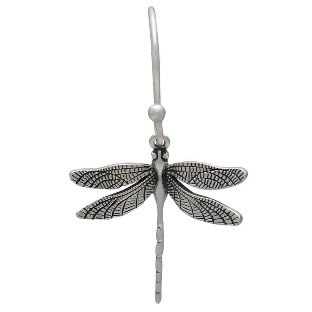 Sterling Silver Dragonfly Dangle Earrings