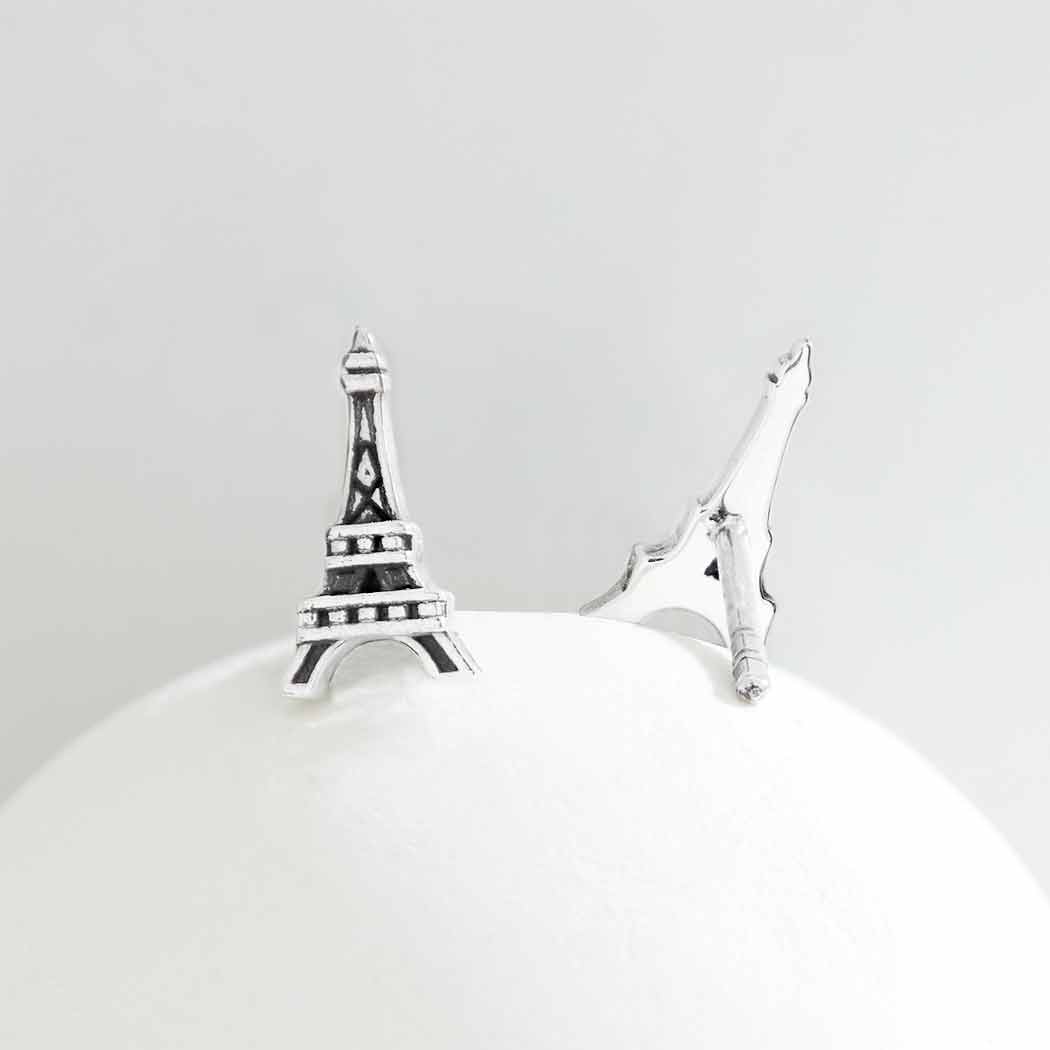 Sterling Silver Eiffel Tower Post Earrings - Poppies Beads N' More