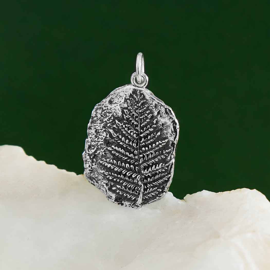 Sterling Silver Fern Fossil Pendant