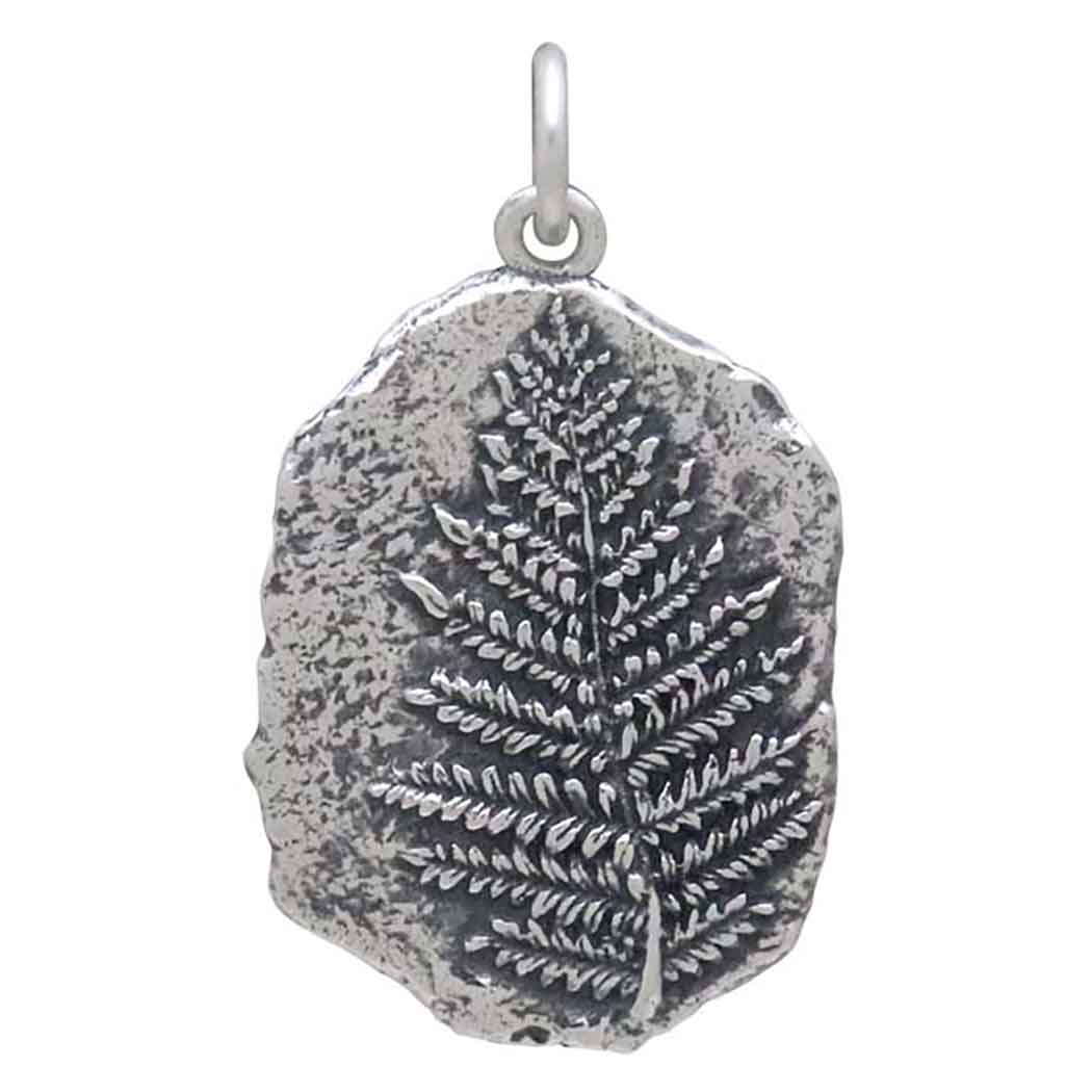 Sterling Silver Fern Fossil Pendant