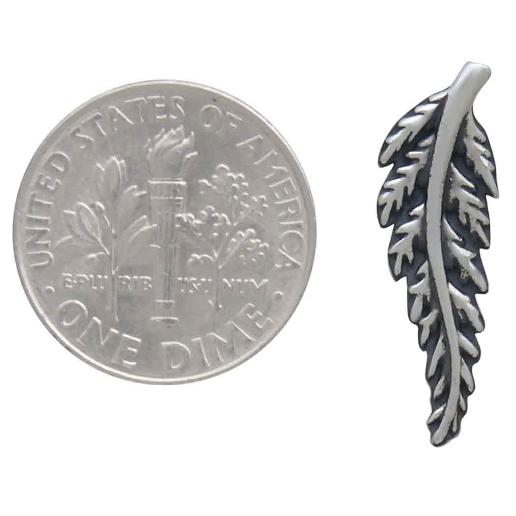 Sterling Silver Fern Post Earrings