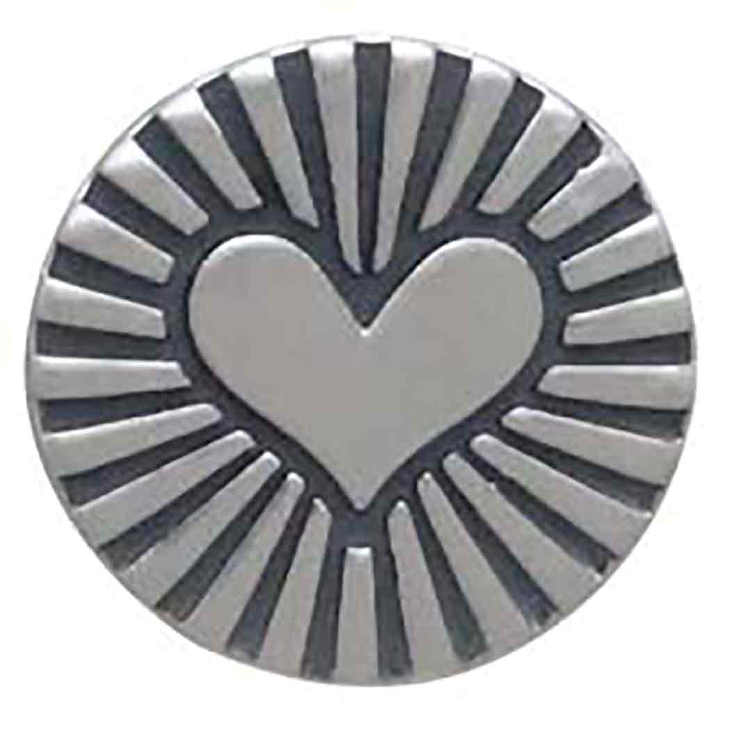 Sterling Silver Flat Radiant Heart Post Earrings - Poppies Jewelry