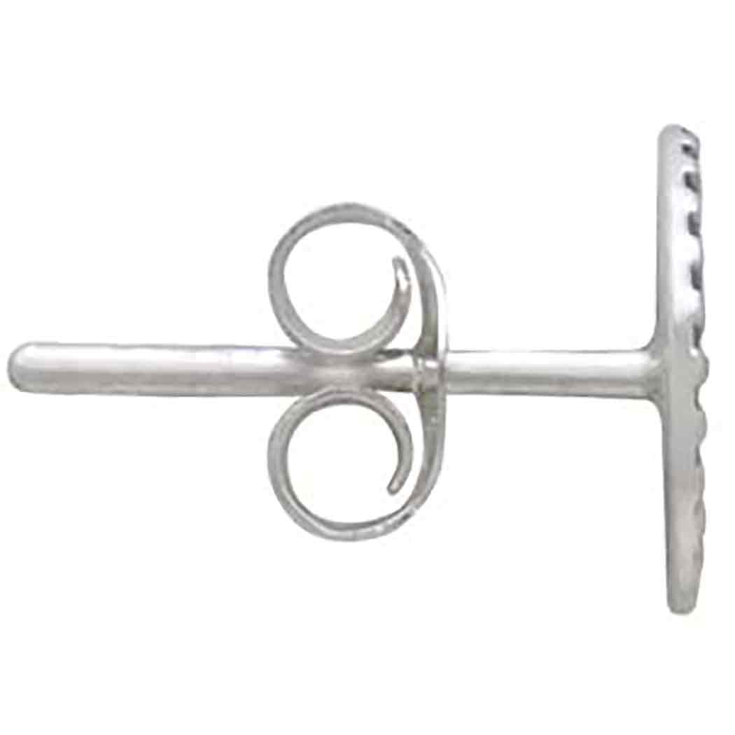 Sterling Silver Flat Radiant Heart Post Earrings - Poppies Jewelry