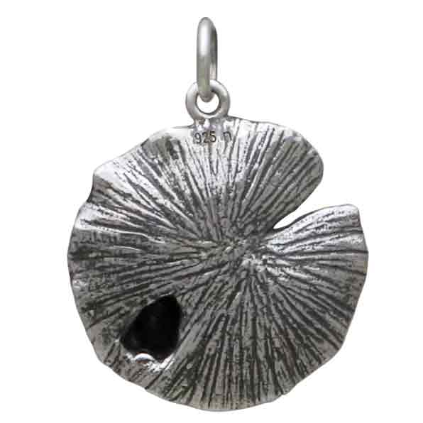 Sterling Silver Frog on Lily Pad Charm - Poppies Jewelry