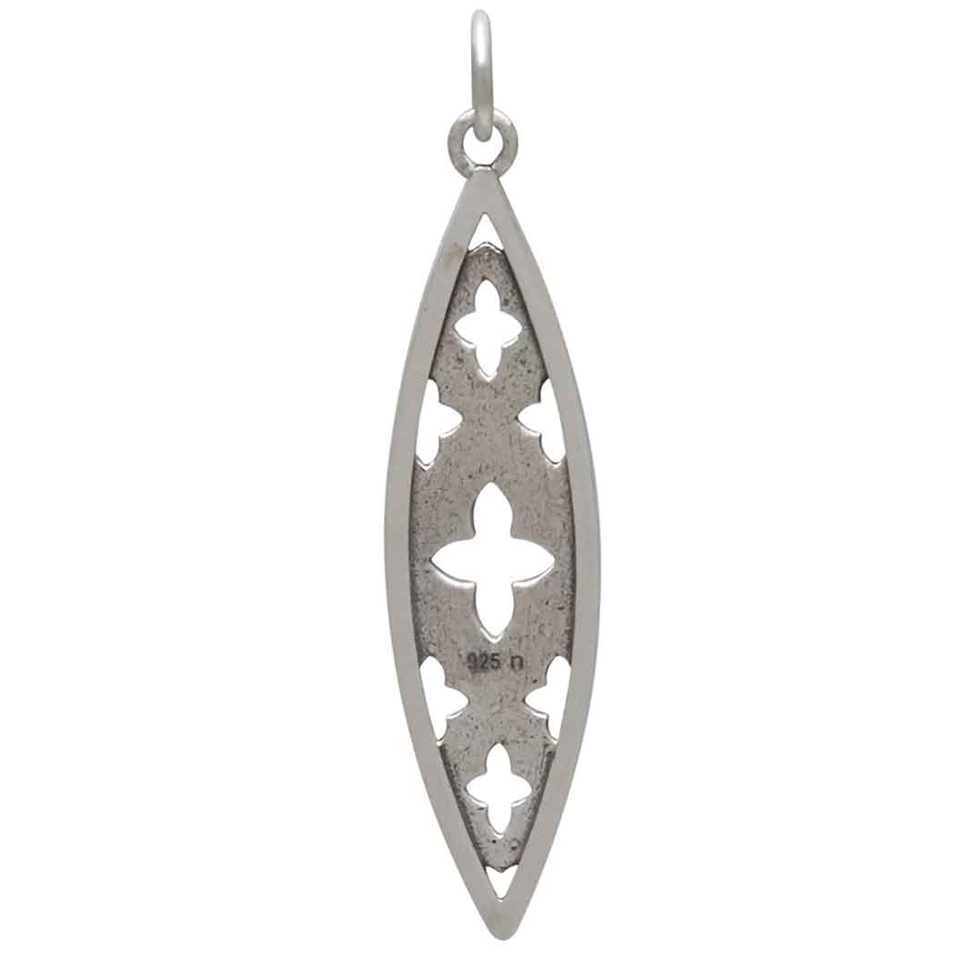 Sterling Silver Gothic Marquis Pendant - Tia Tynette Designs