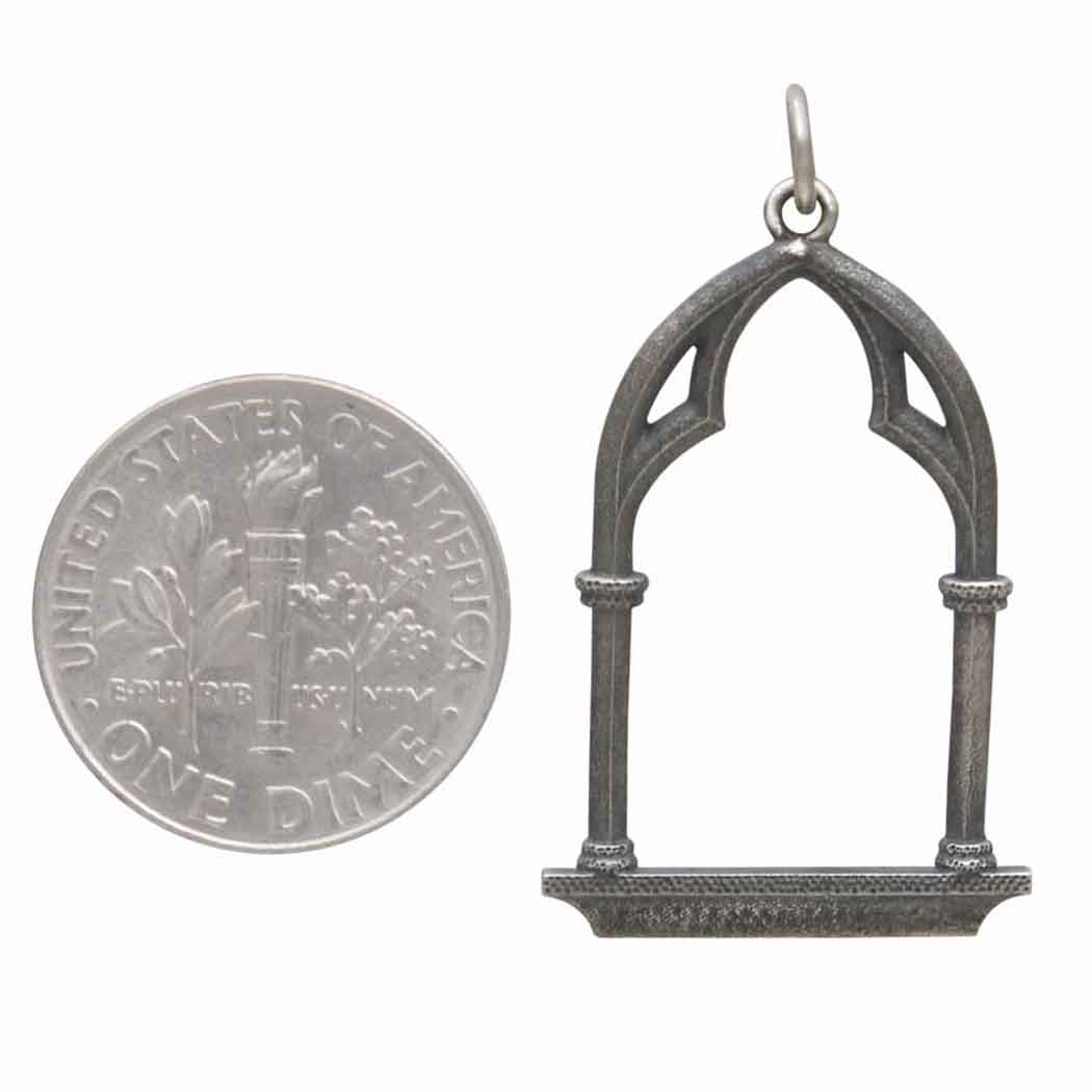 Sterling Silver Gothic Window Charm - Tia Tynette Designs