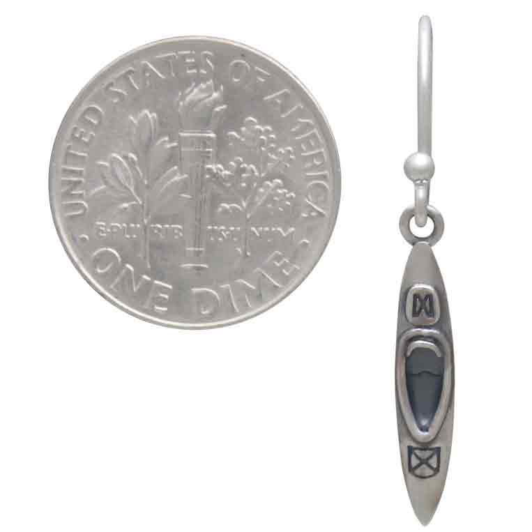 Sterling Silver Kayak Dangle Earrings - Poppies Beads N' More