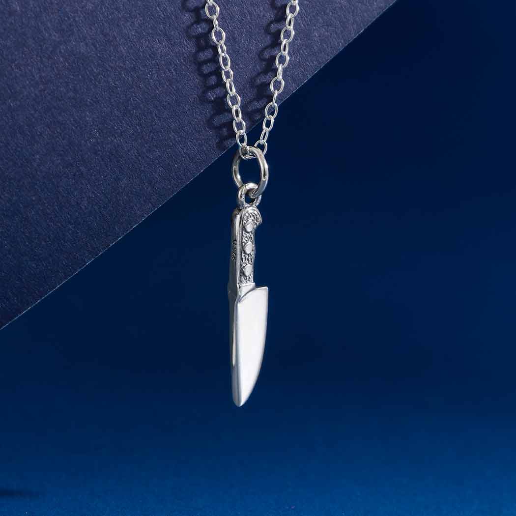 Sterling Silver Kitchen Knife Necklace - Poppies Beads N' More