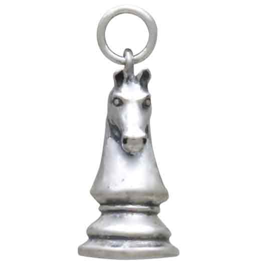Sterling Silver Knight Chess Piece Charm