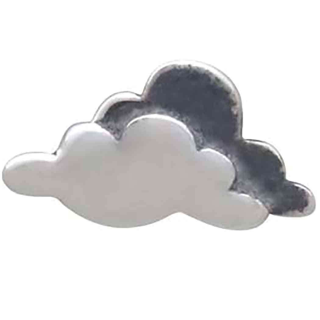 Sterling Silver Layered Cloud Post Earrings - Poppies Jewelry