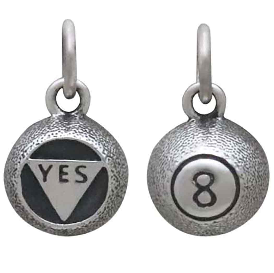 Sterling Silver Magic Eight Ball Charm