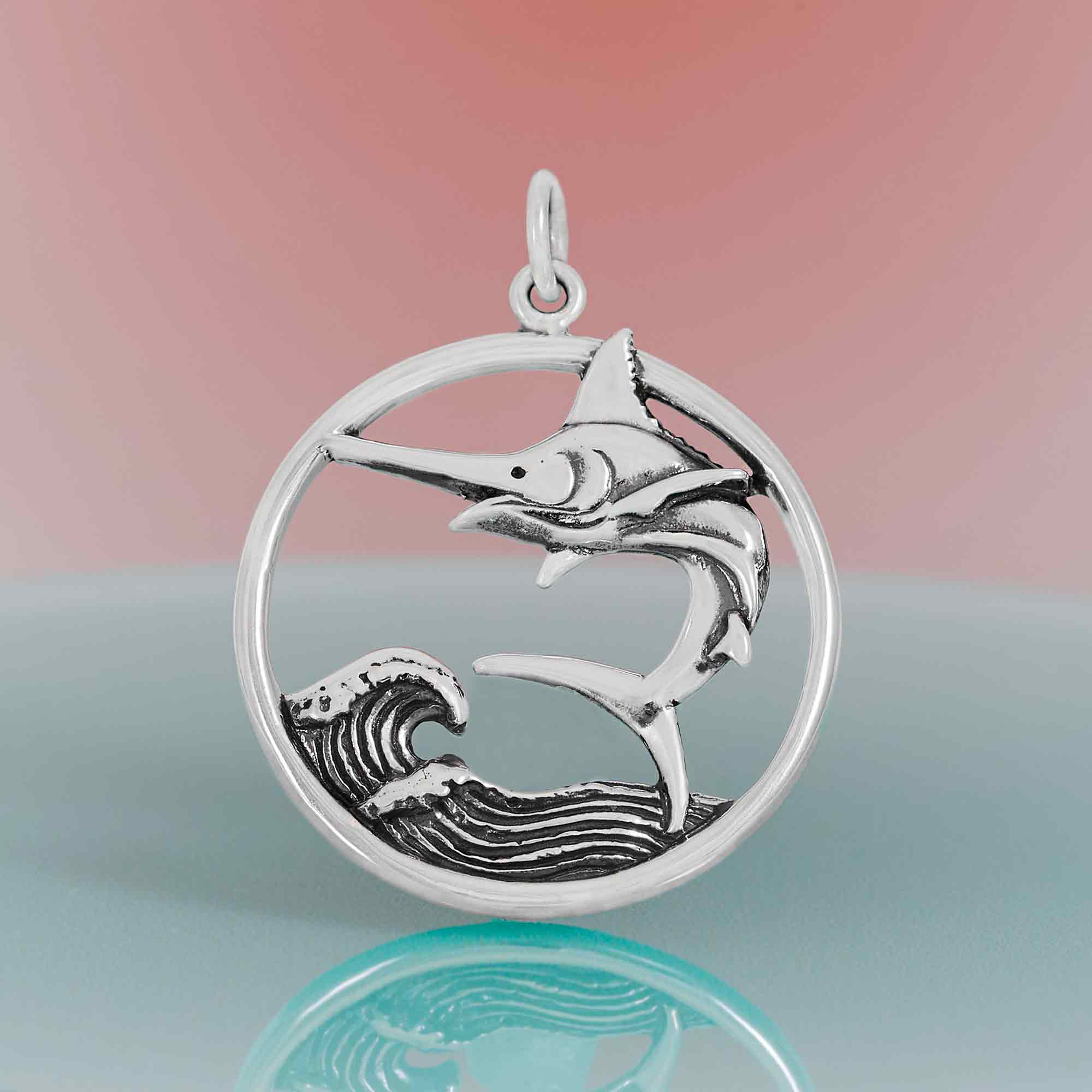 Sterling Silver Marlin Pendant