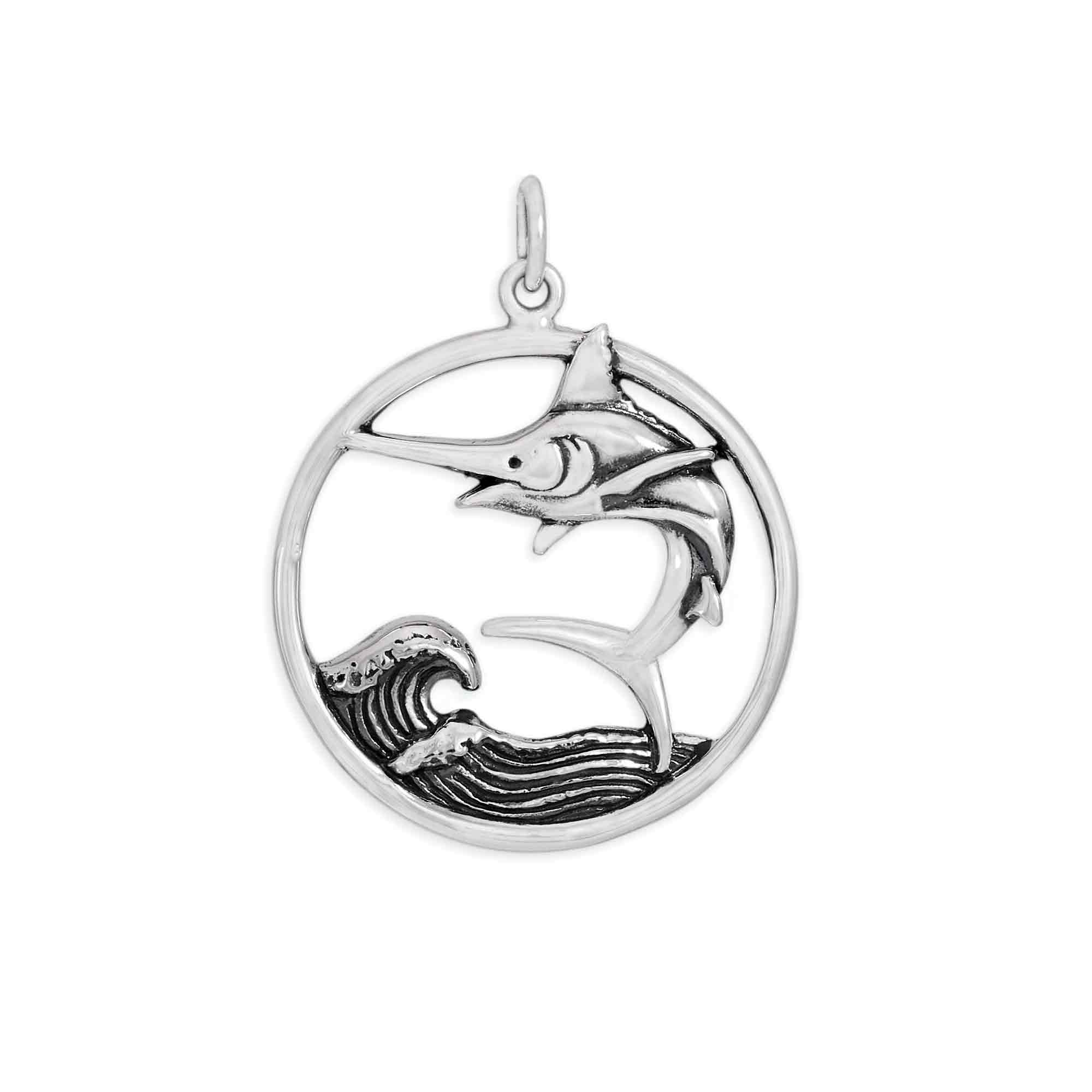 Sterling Silver Marlin Pendant