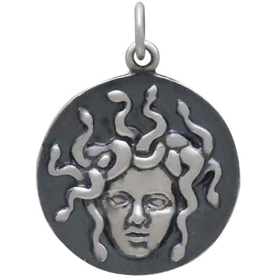 Sterling Silver Medusa Pendant - Poppies Beads N' More