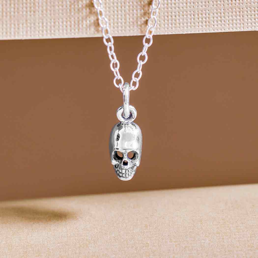 Sterling Silver Mini Skull Necklace