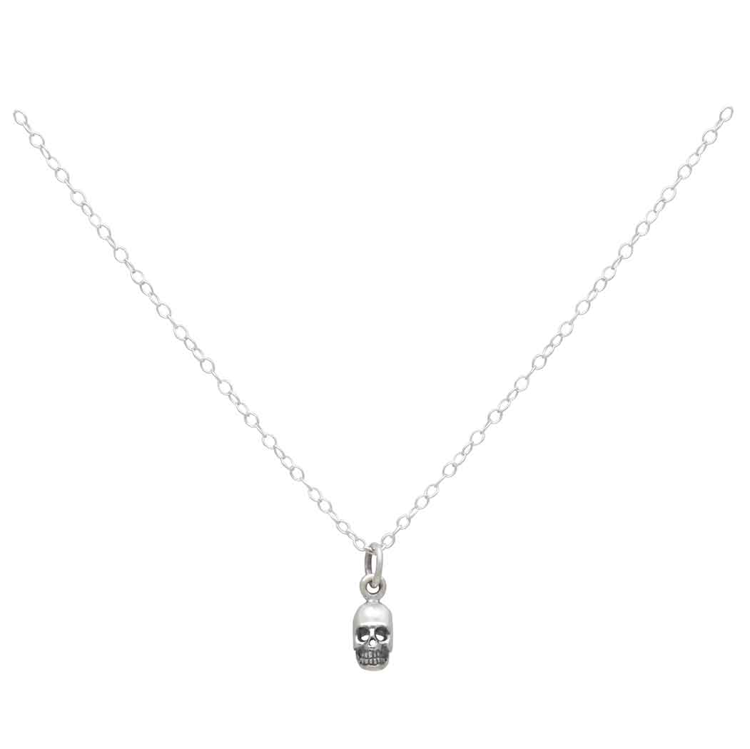 Sterling Silver Mini Skull Necklace