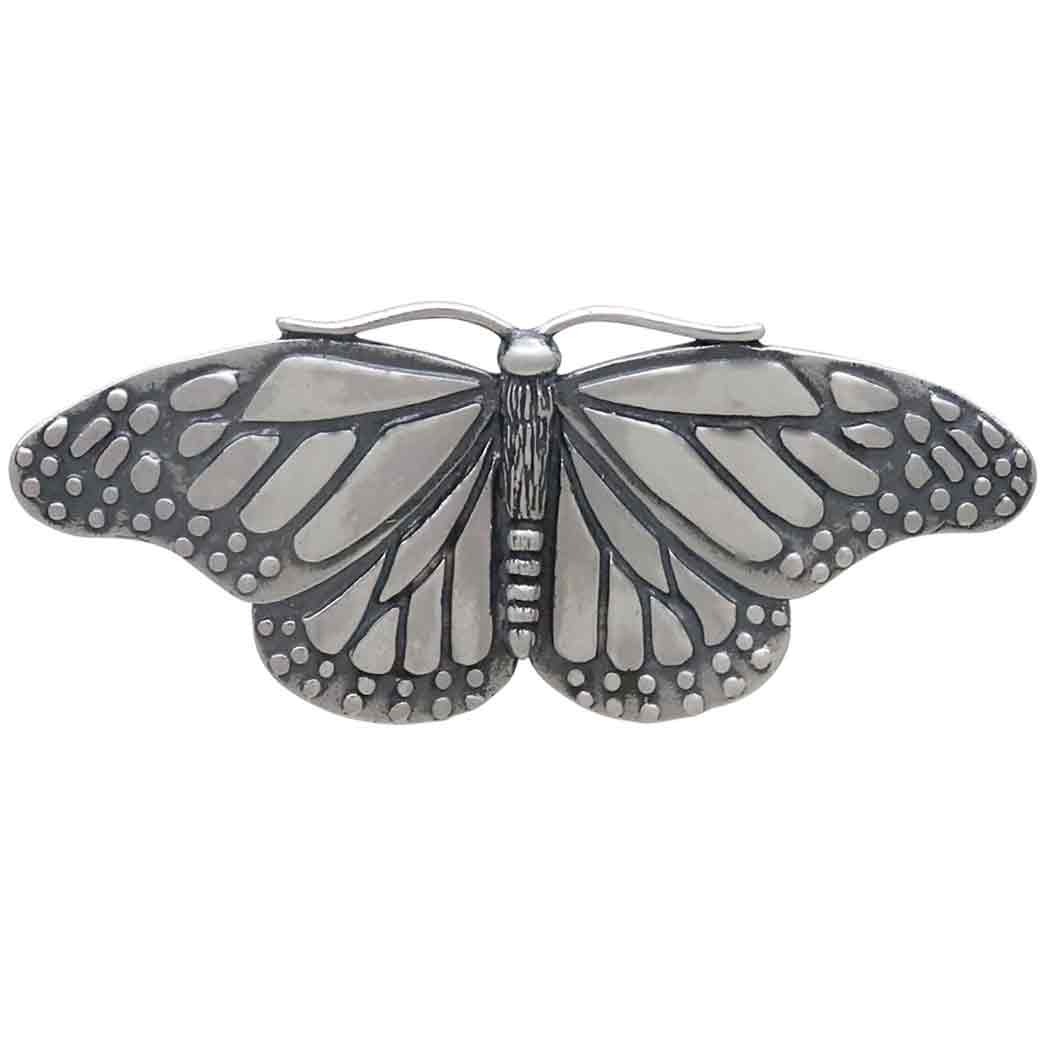 Sterling Silver Monarch Butterfly Brooch