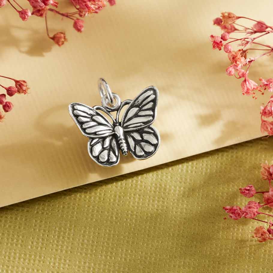 Sterling Silver Monarch Butterfly Charm