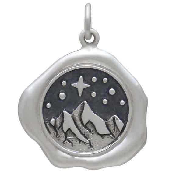 Sterling Silver Mountain Wax Seal