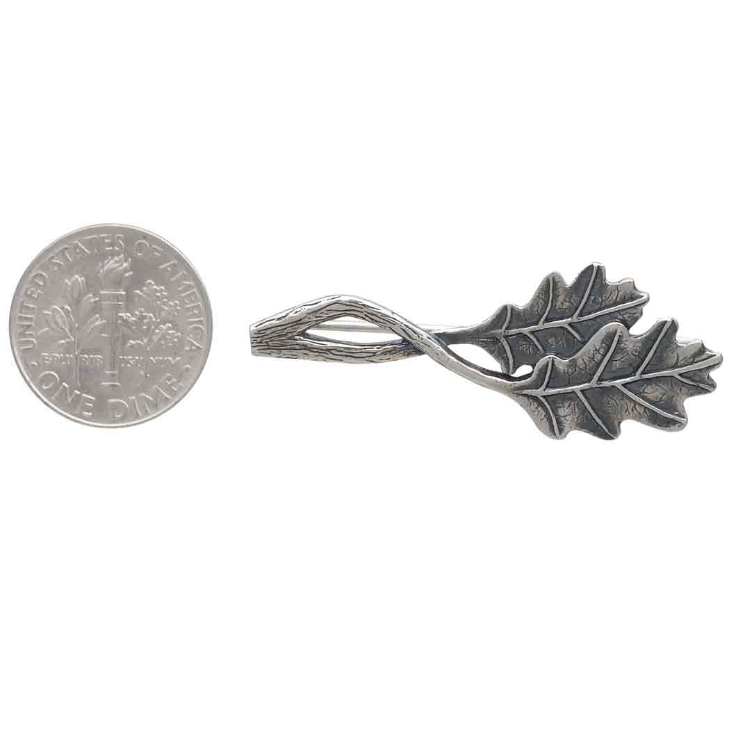 Sterling Silver Oak Leaf Brooch