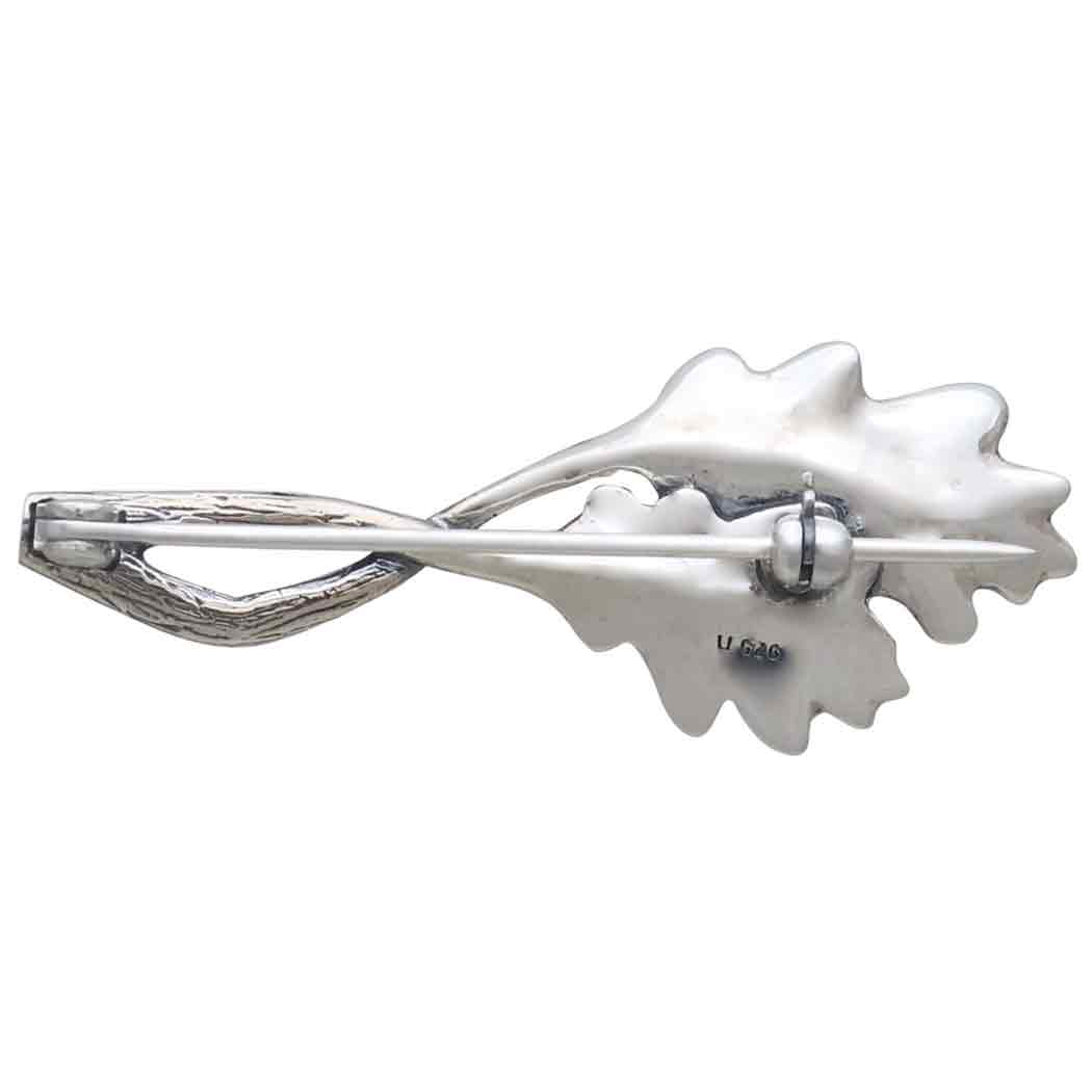 Sterling Silver Oak Leaf Brooch