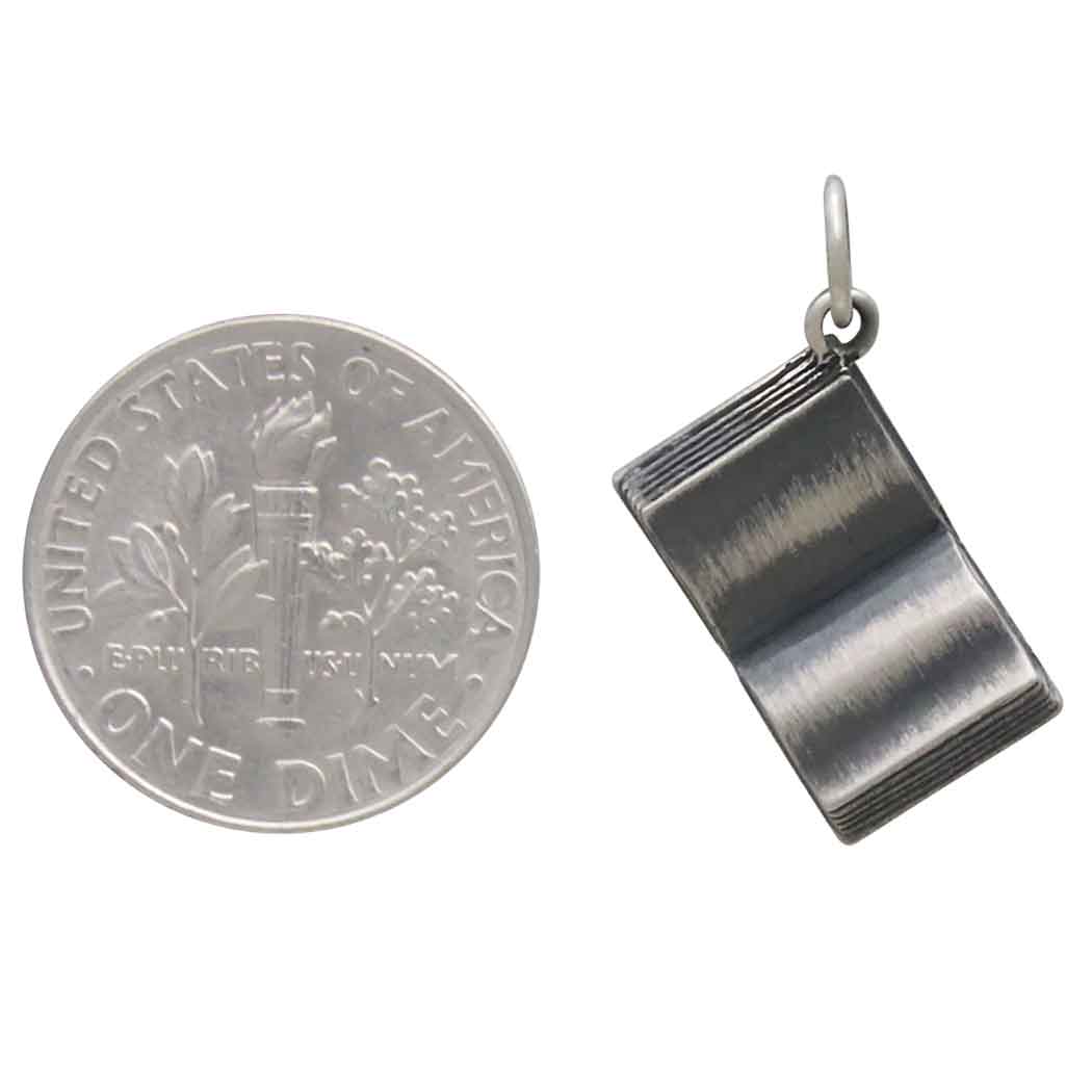 Sterling Silver Open Book Charm