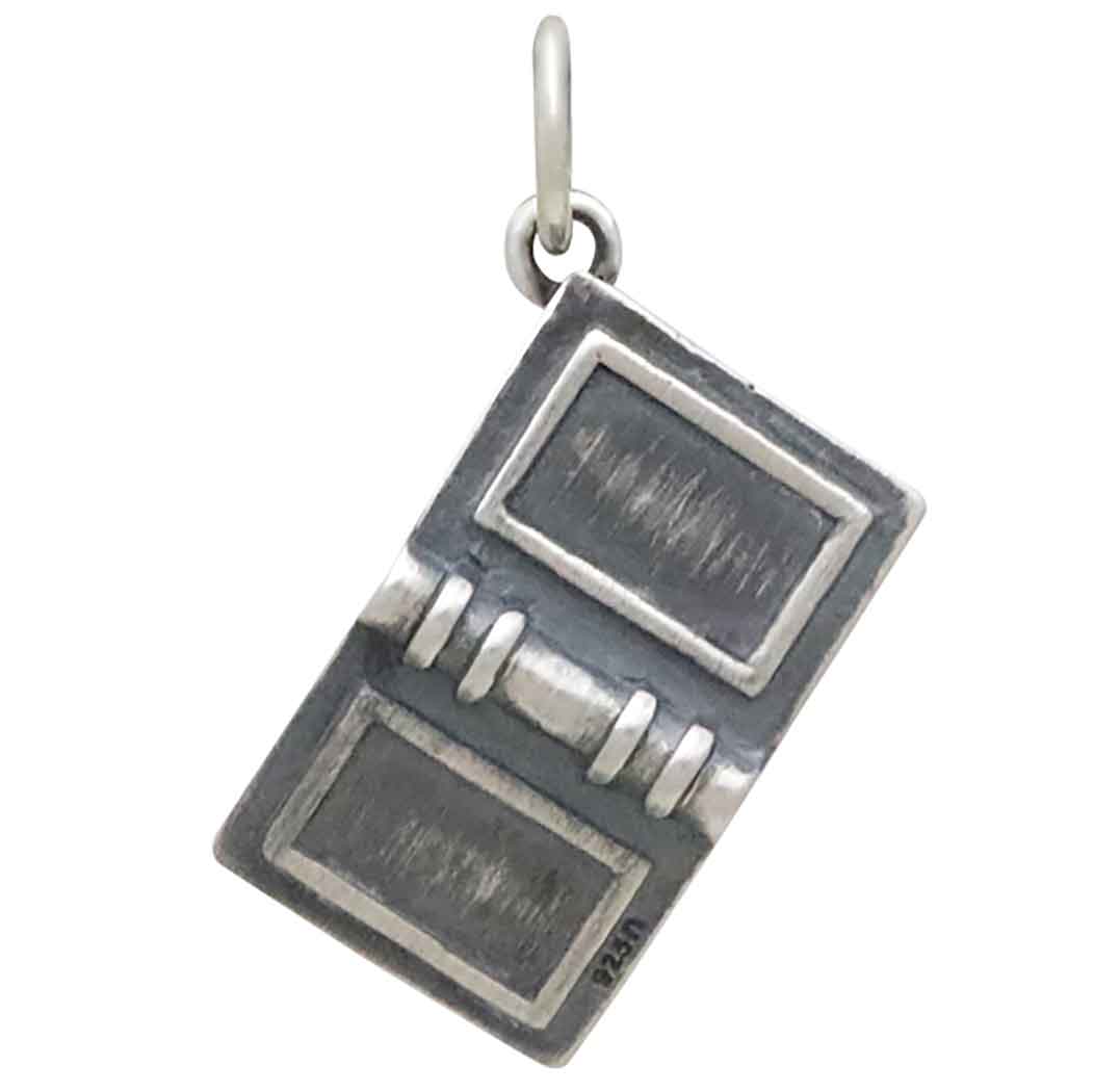 Sterling Silver Open Book Charm