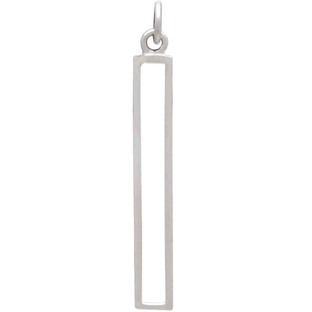 Sterling Silver Openwork Rectangle Link - Poppies Jewelry