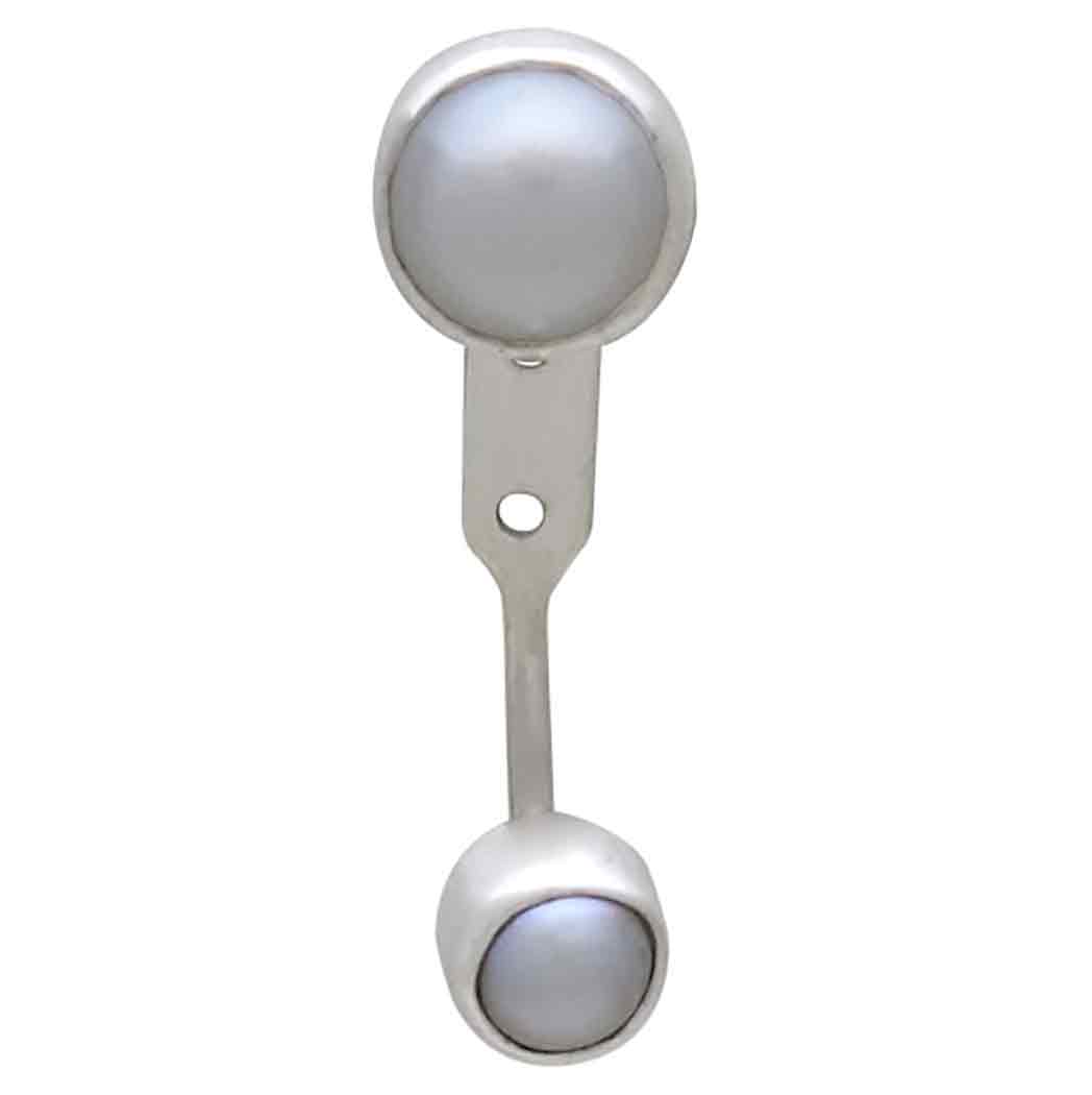 Sterling Silver Pearl Ear Jacket