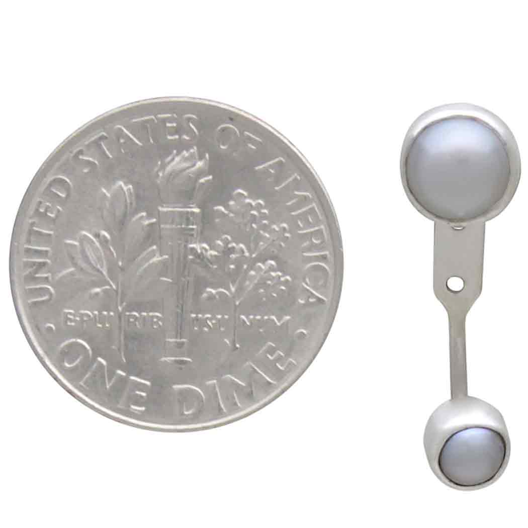 Sterling Silver Pearl Ear Jacket