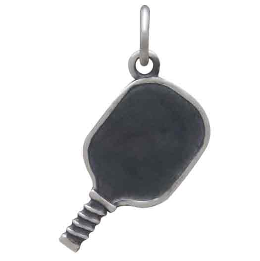 Sterling Silver Pickleball Paddle and Ball Charm