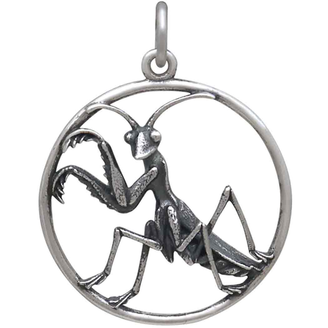 Sterling Silver Praying Mantis Pendant