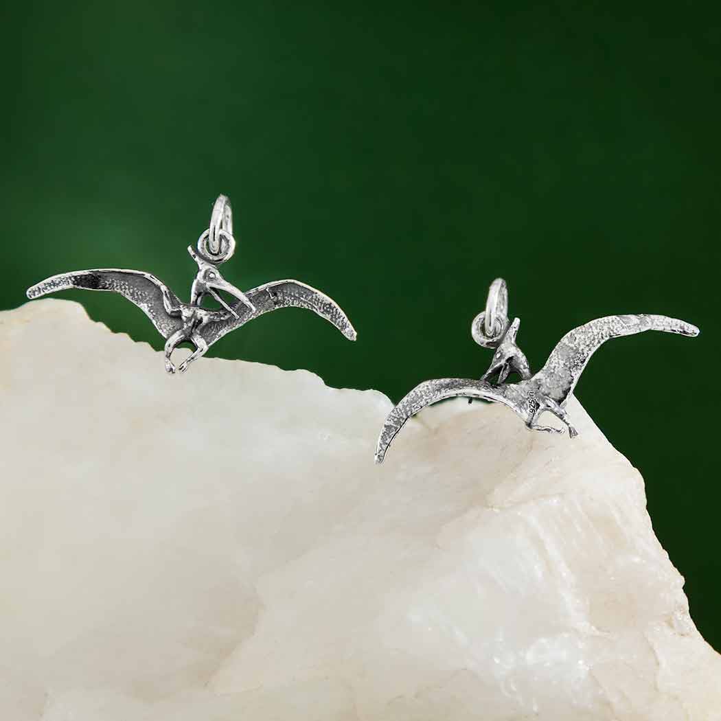 Sterling Silver Pterodactyl Dinosaur Charm