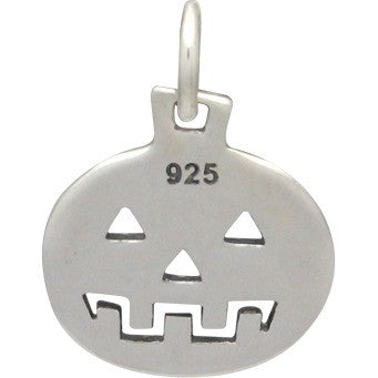 Sterling Silver Pumpkin Charm - Halloween Charm - Poppies Jewelry