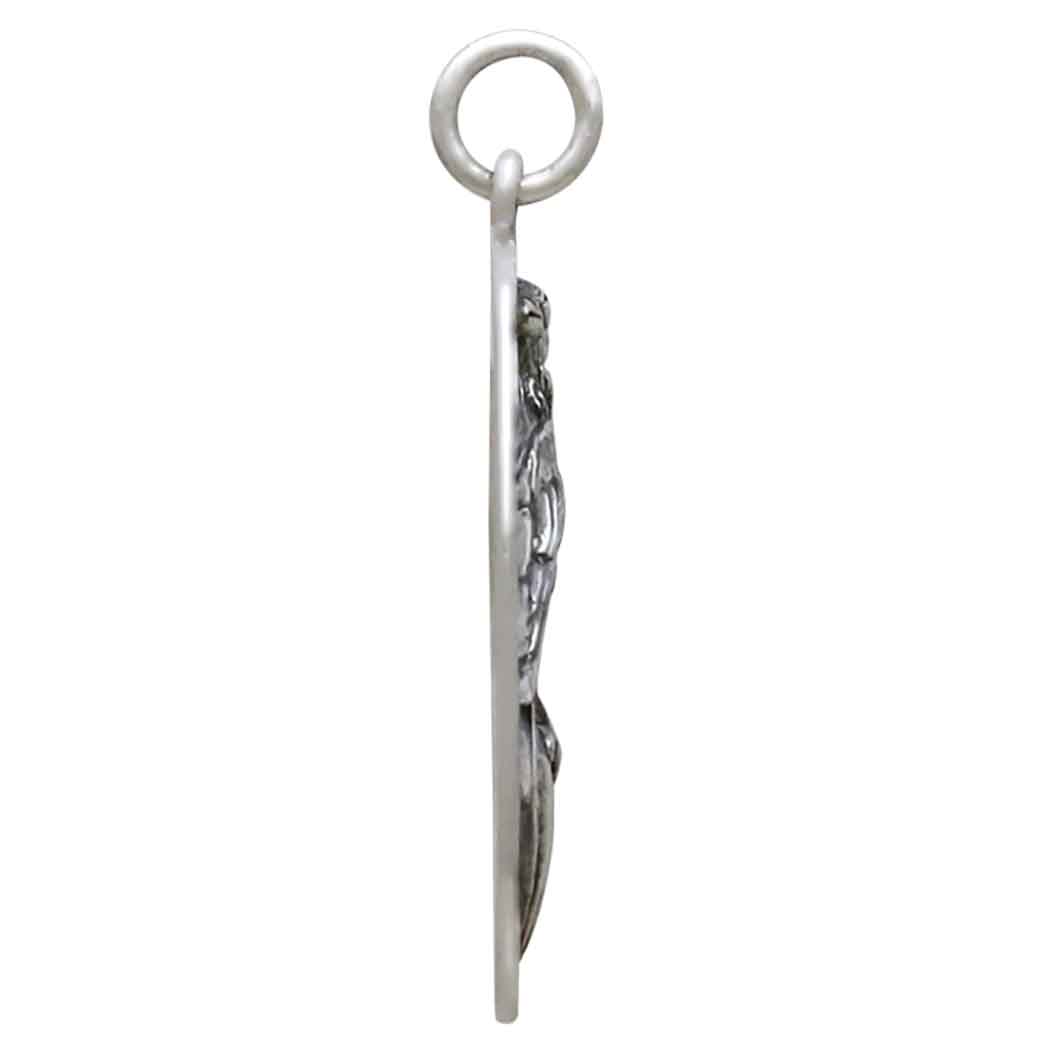 Sterling Silver Raven and Pumpkin Charm - Poppies Jewelry