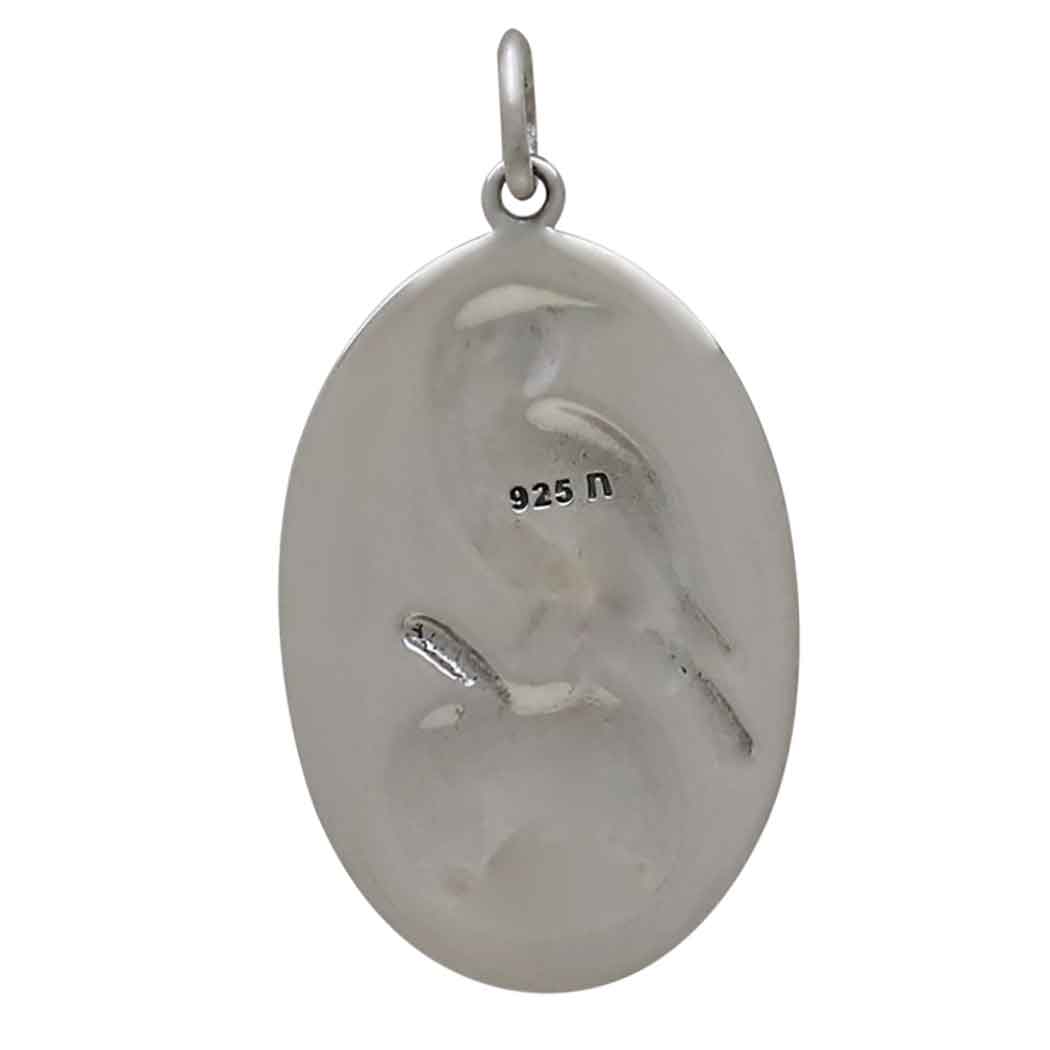 Sterling Silver Raven and Pumpkin Charm - Poppies Jewelry