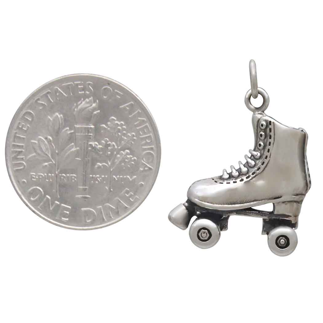 Sterling Silver Roller Skate Charm - Tia Tynette Designs