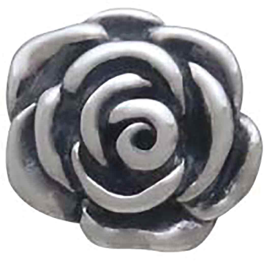 Sterling Silver Rose Post Earrings - Poppies Jewelry